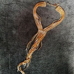 Rose Gold Fringe chain necklace